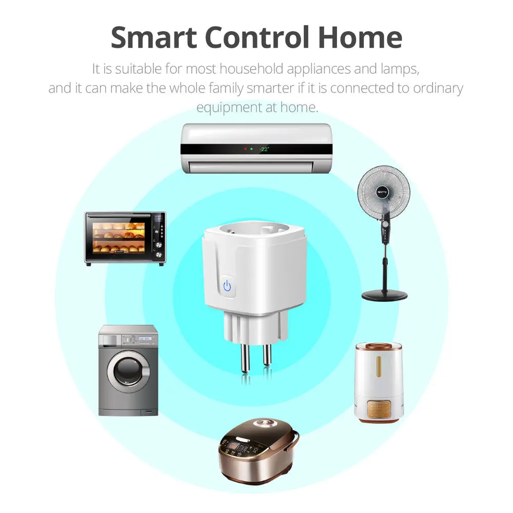 Homekit  EU 16A WiFi Ʈ ÷ Alexa Google Ȩ   ܼƮִ Tuya Ʈ    