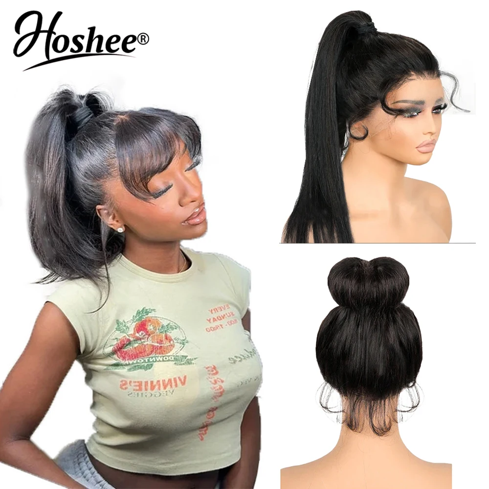 Straight 13x6 Lace Frontal Human Hair Wigs For Women Invisible Lace Wig Human Hair Preplucked 30 Inch 4x4 Closure Wig Remy