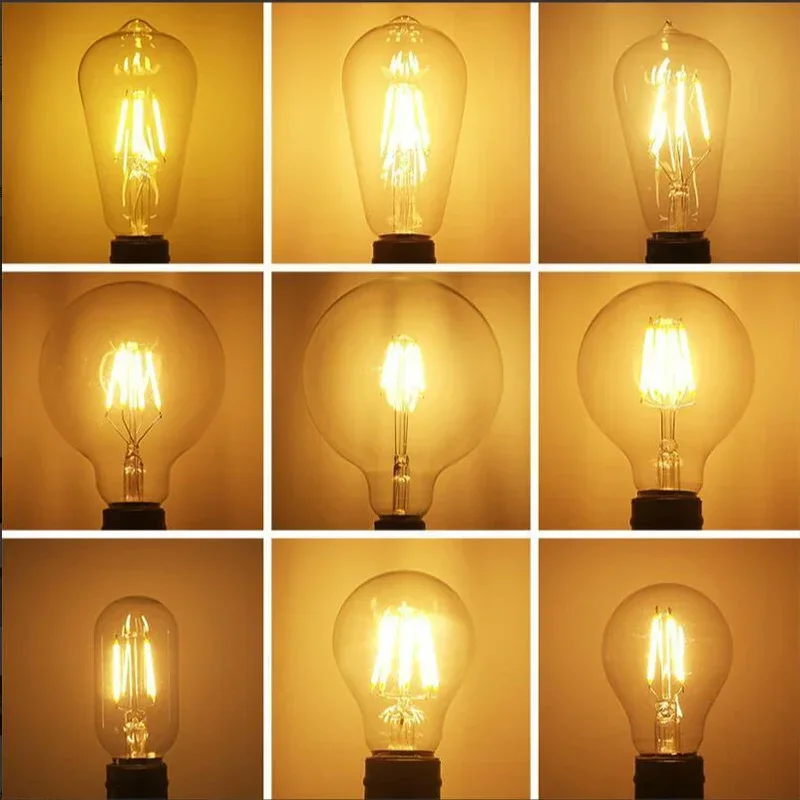 

Edison Led Light Bulb Screw Vintage Light Source Led Filament Lamp Imitation Tungsten Transparent e14 Decorative E27 Light Bulb