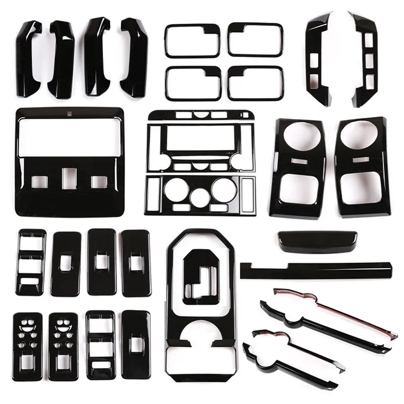 

Черный АБС-пластик для Land Rover Discovery 3 LR3 2004-2009, декоративная рамка для салона автомобиля, декоративные наклейки, автомобильные аксессуары