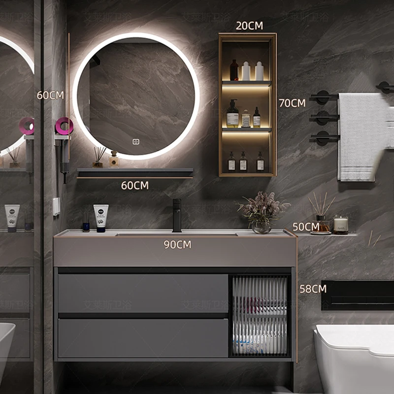 Modern Simple Bathroom Vanities Vintage Toilet Partition Vanity Drawer Light Mirrors Muebles Para El Hogar Maderaa Furniture