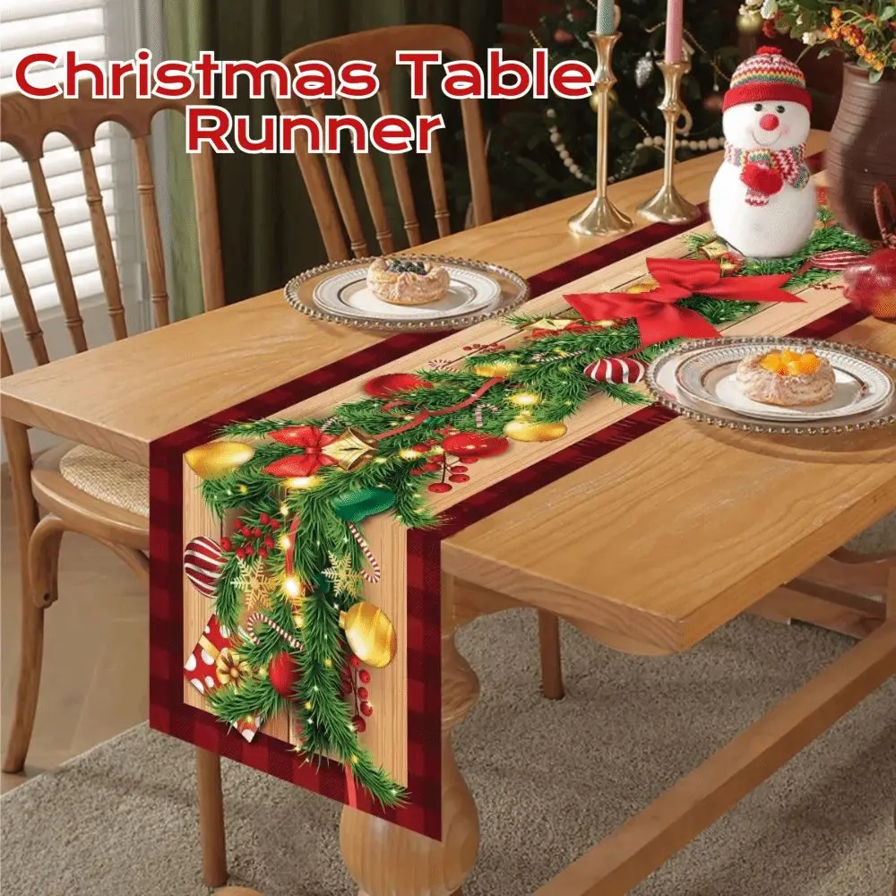 Polyester Christmas Table Runner for Home Decor