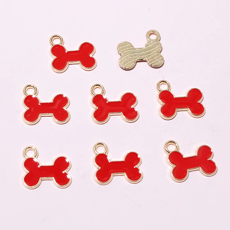 Charming Enamel Bone Pendants for DIY Jewelry Making - Set of 20