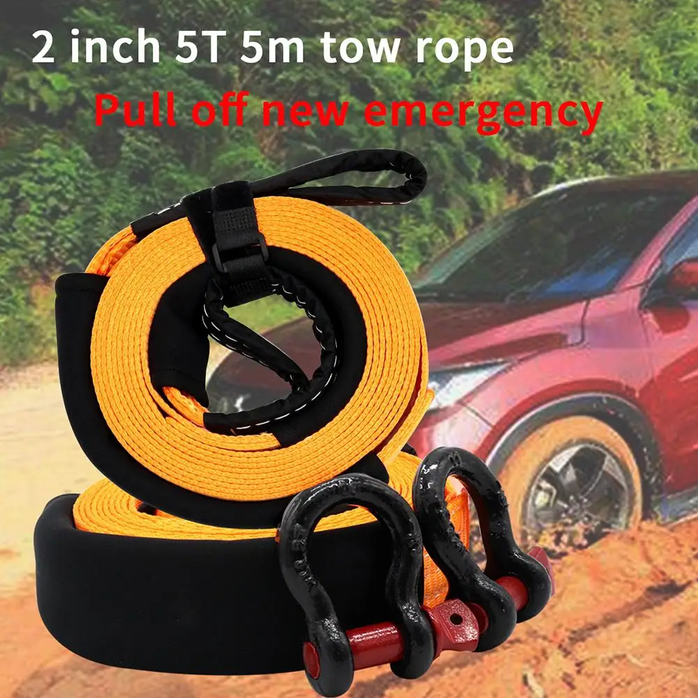 VODOOL-Heavy-Duty-Car-Tow-Strap-5m-8-Tons-Auto-Emergency-Safety-Towing ...