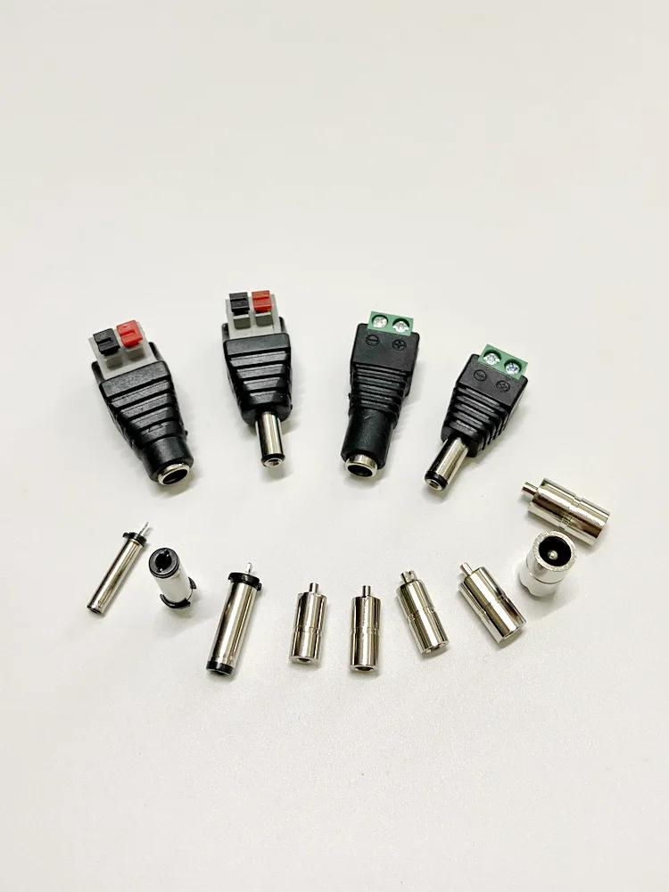 

2.5x0.7 3.5x1.35 4.0x1.7 5.5x2.1 5.5x2.5 mm Male And Female Sockets Welding Connectors Power Interface With Terminals DC Plug