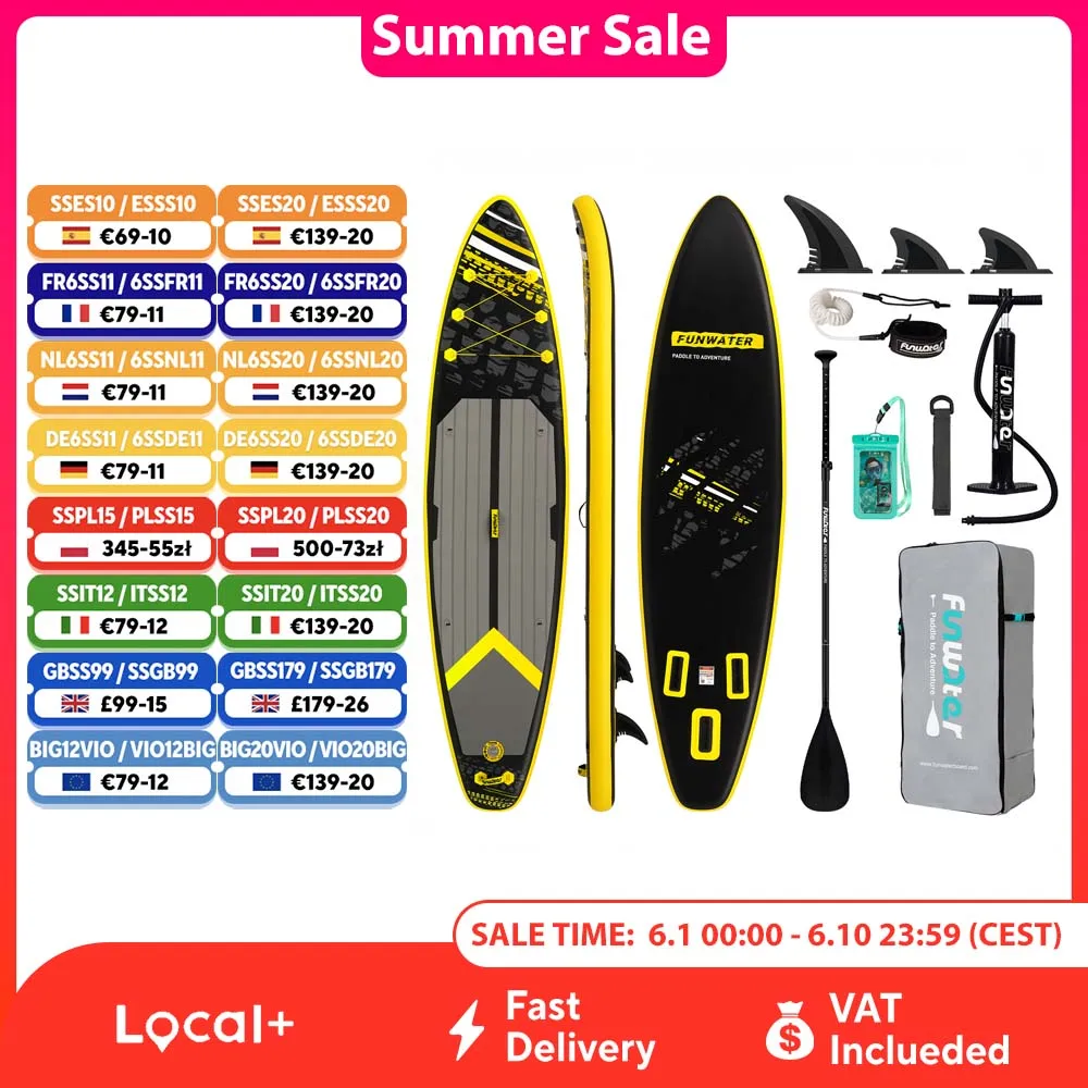 FunWater Dmuchana Deska SUP z EU za $98.37 / ~366zł FunWater Dmuchana Deska SUP z EU za $98.37 / ~366zł