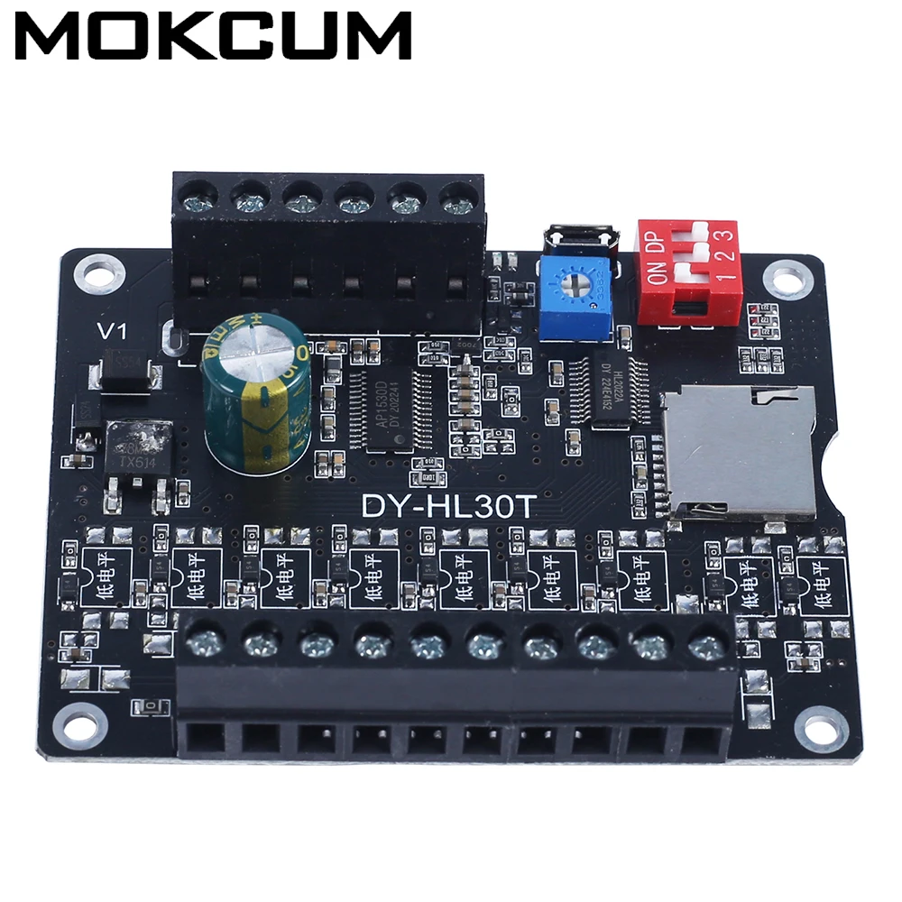 

Mono Voice Playback Module One-on-one Segmented Trigger Control Player MP3/WAV TF card DC 12V 24V 30W DY-HL30T