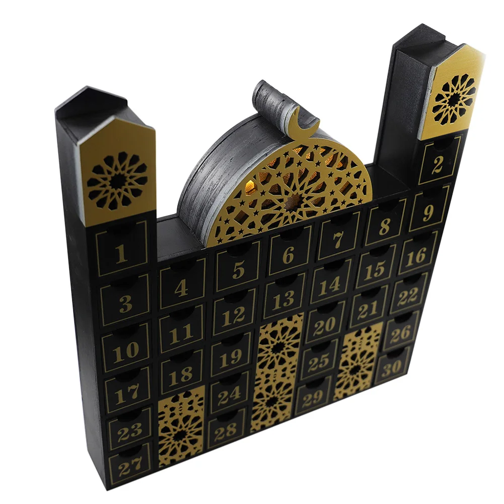 Ramadan Wooden Countdown Calendar Decor for Home Party Ramadan Wooden Countdown Calendar Decor for Home Party