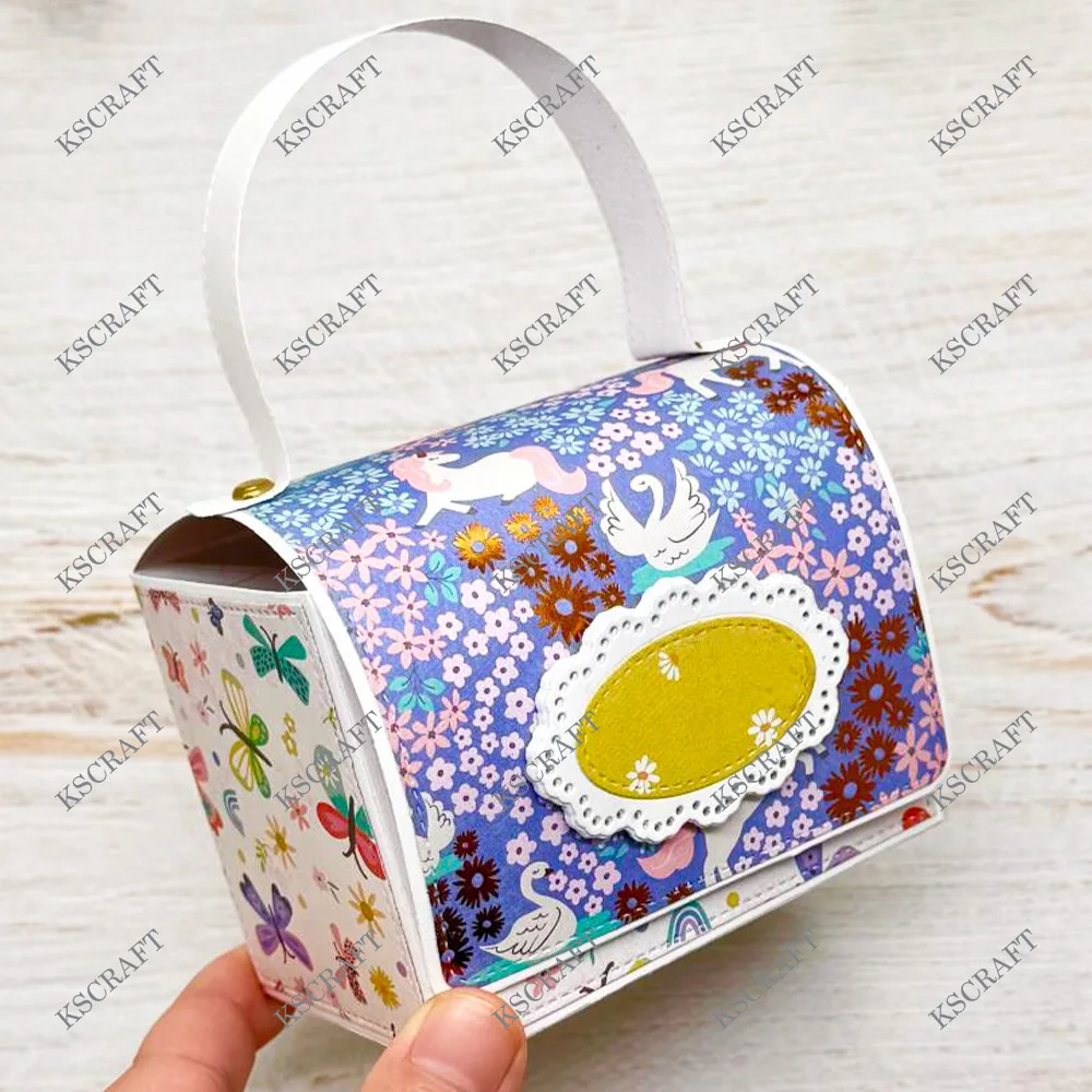 KSCRAFT 3D 치료 상자 DIY Scrapbooking 장식 엠보싱 DIY 종이 카드에 대한 스텐실 절단