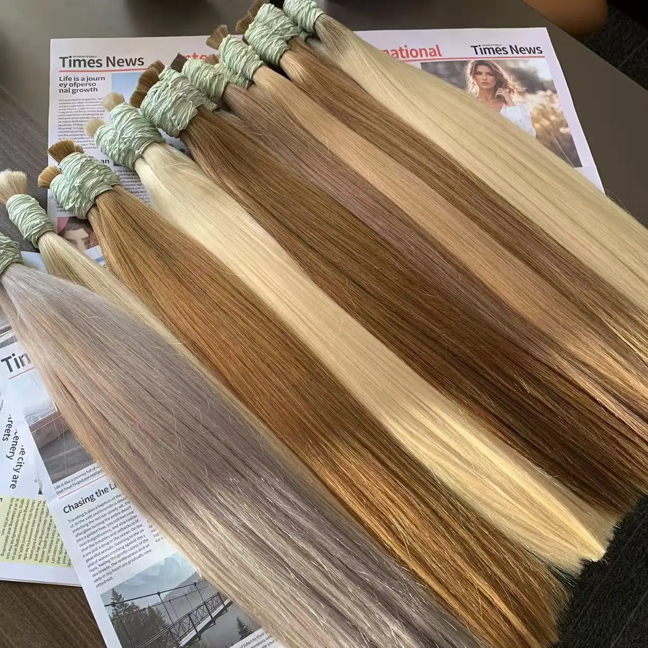 Vietnam Double Drawn 60% Density Virgin 100% Human Hair Bulk Extension Highlight Weaving For Braiding Unprocessed Straight Hair 6