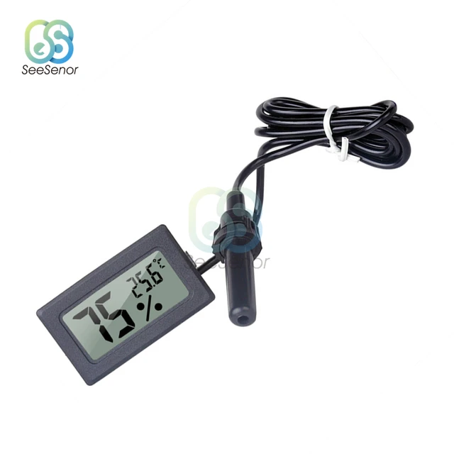 Digital Temperature Sensor Humidity Meter LCD Display Indoor Outdoor  Convenient Thermometer Hygrometer Gauge Instrument