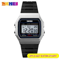 Skmei-Montre-bracelet numérique étanche pour femme, affichage de la date et de la semaine, montres de sport pour couple, mode féminine, 1412 2