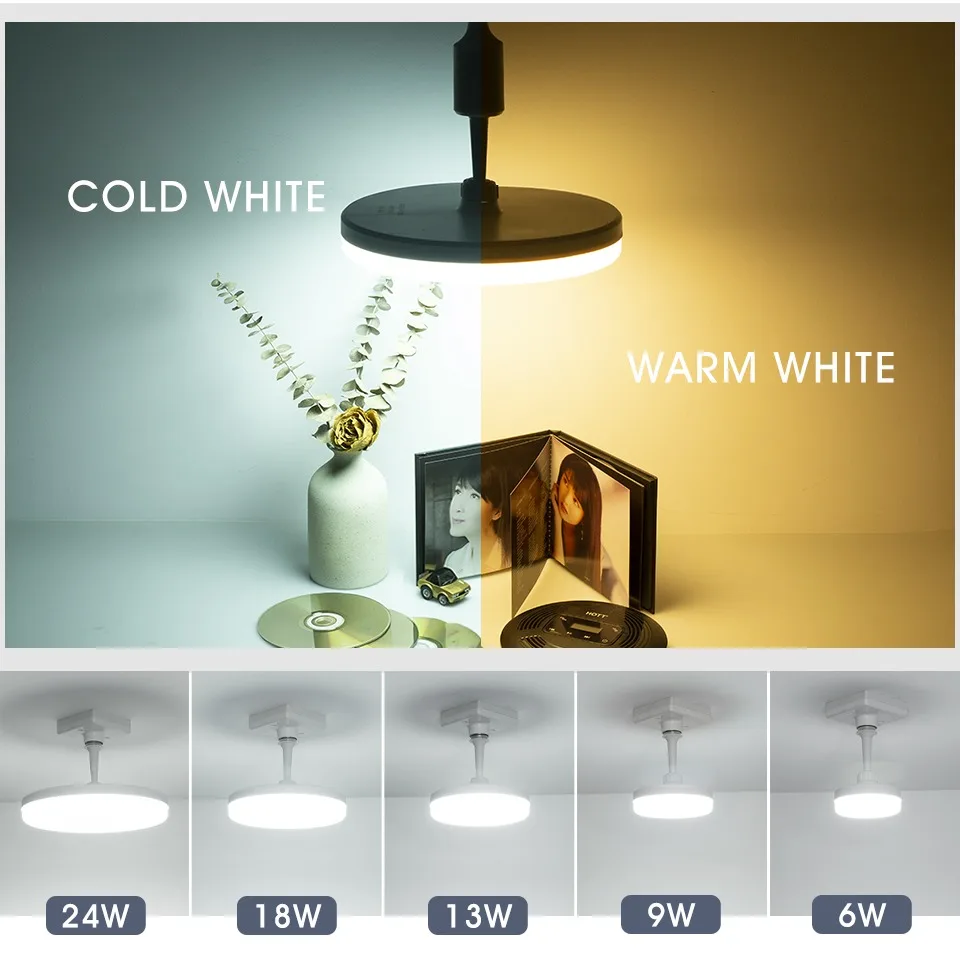 Description Picture 3 of itemMARPOU E27 Rotatable Foco Led Light Bulb  AC85-265V Cold and Warm White Spotlight with 6W 9W 13W 18W 24W Ceiling Lamp for Home