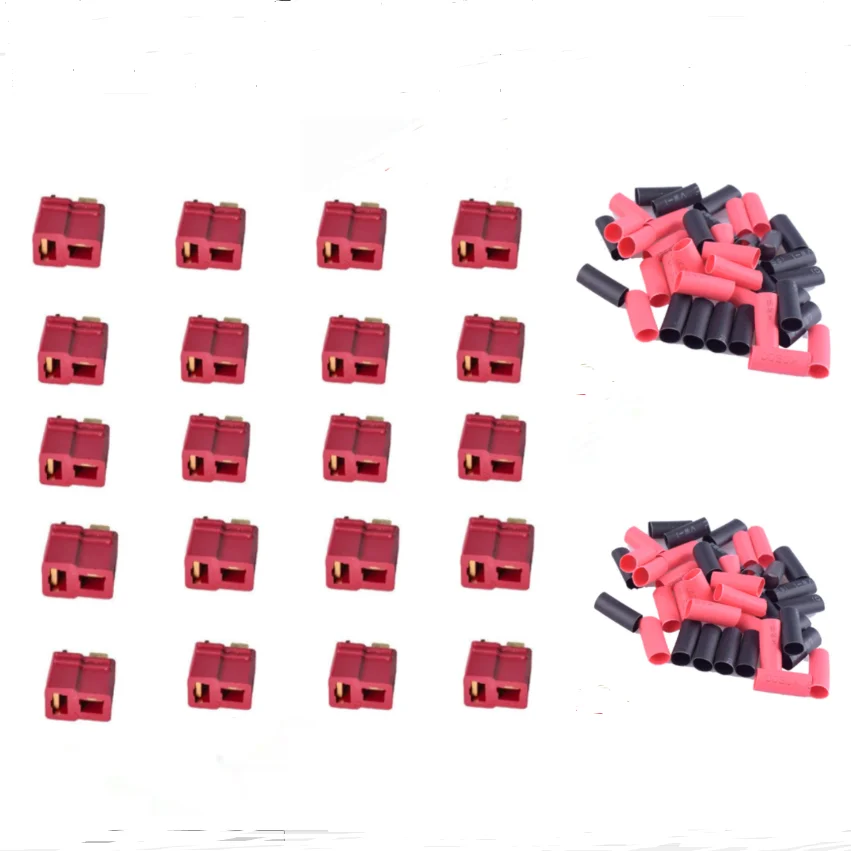 Connecteurs XT60 avec poignée, utilisés pour batteries RC, présentés sur fond neutre.