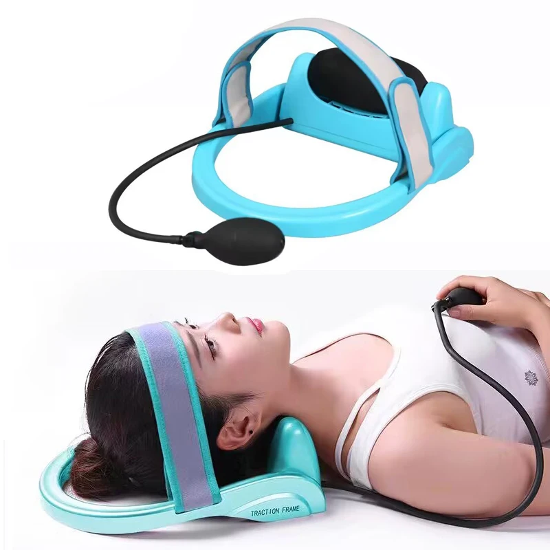 

Filled Air neck massager health care Cervical Tractor Pillow Traction Posture Pump Relax Vertebra Orthopedic Stretch massage