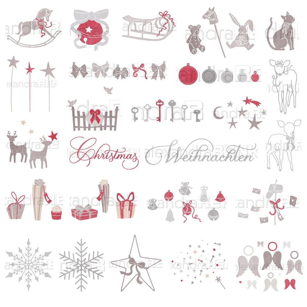 Piggy Craft Metall-Stanzformen, geschnittene Matrizenform, neue Weihnachtsdekorationen, Sammelalbum, Papierhandwerk, Messerform, Klingenstanzer, Schablonen