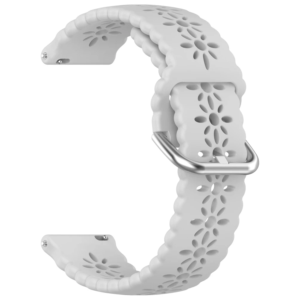 Sports Silicone Strap, Breathable Replacement Wrist Band, 20mm/22mm