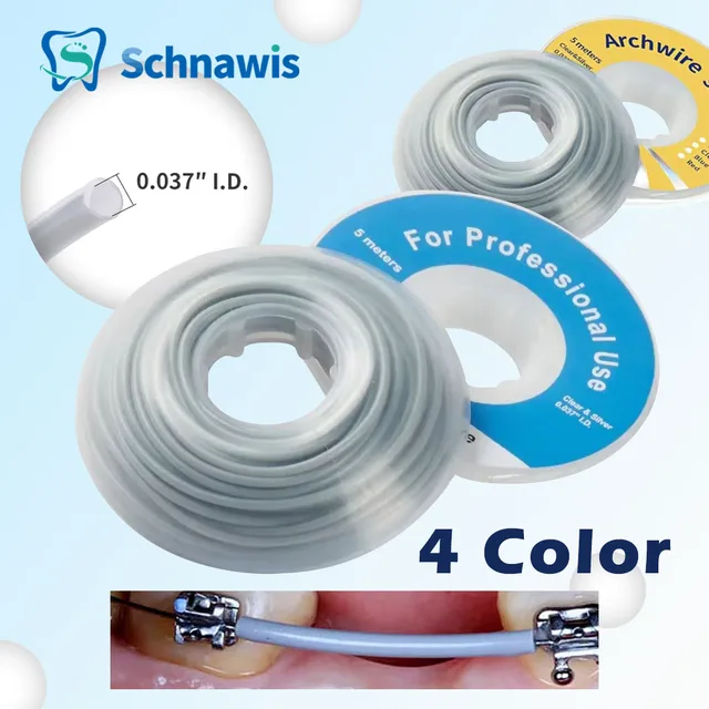 4 Color Dental Orthodontic Elastic Archwire Sleeve Tubing Plastic Tissue Guard Arch Wire Protect Tube Dentistry Material Dentist