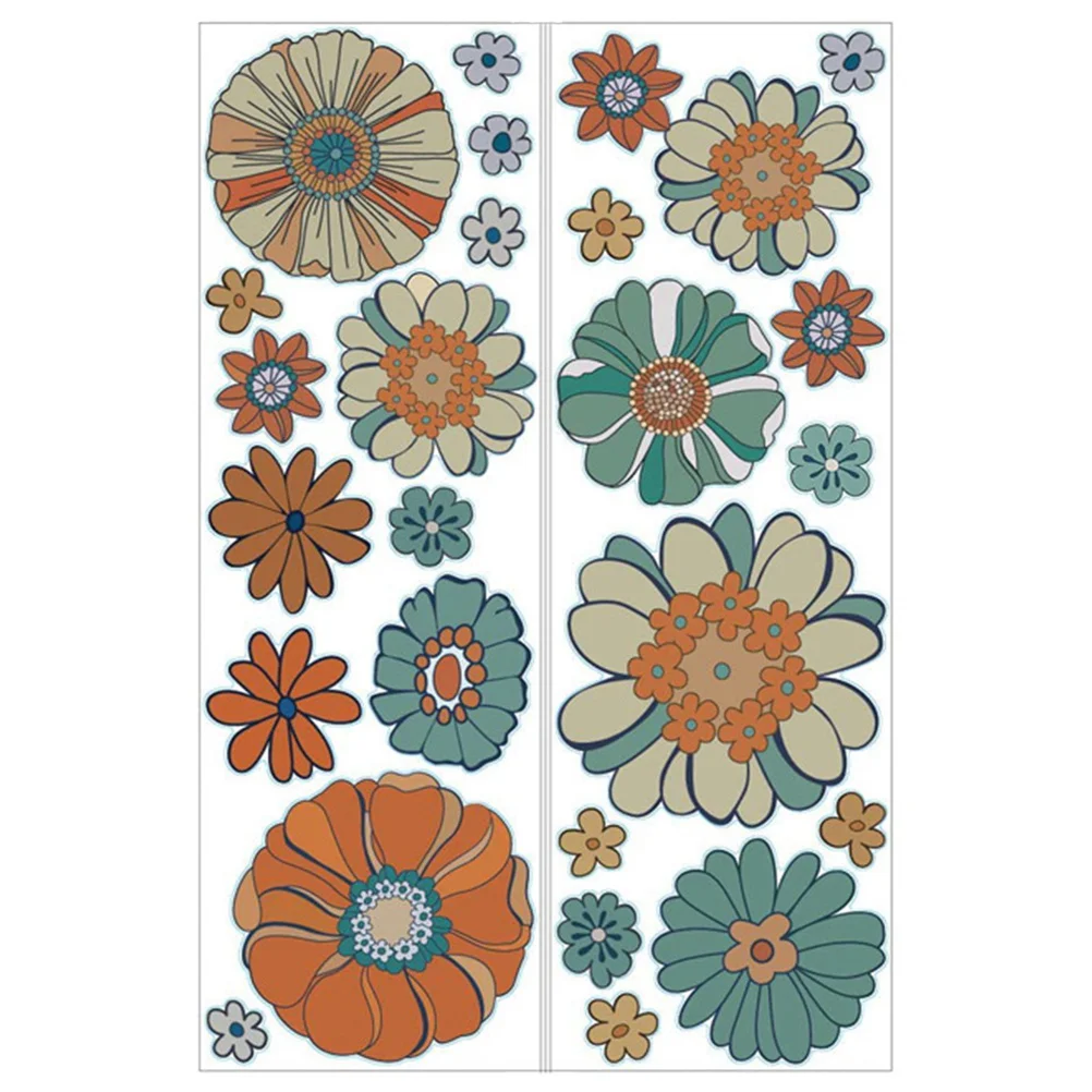 

2 Sheets Wall Stickers Adhesive Flower Decal Bedroom Wallpaper Peel And Stick Wall Decorations