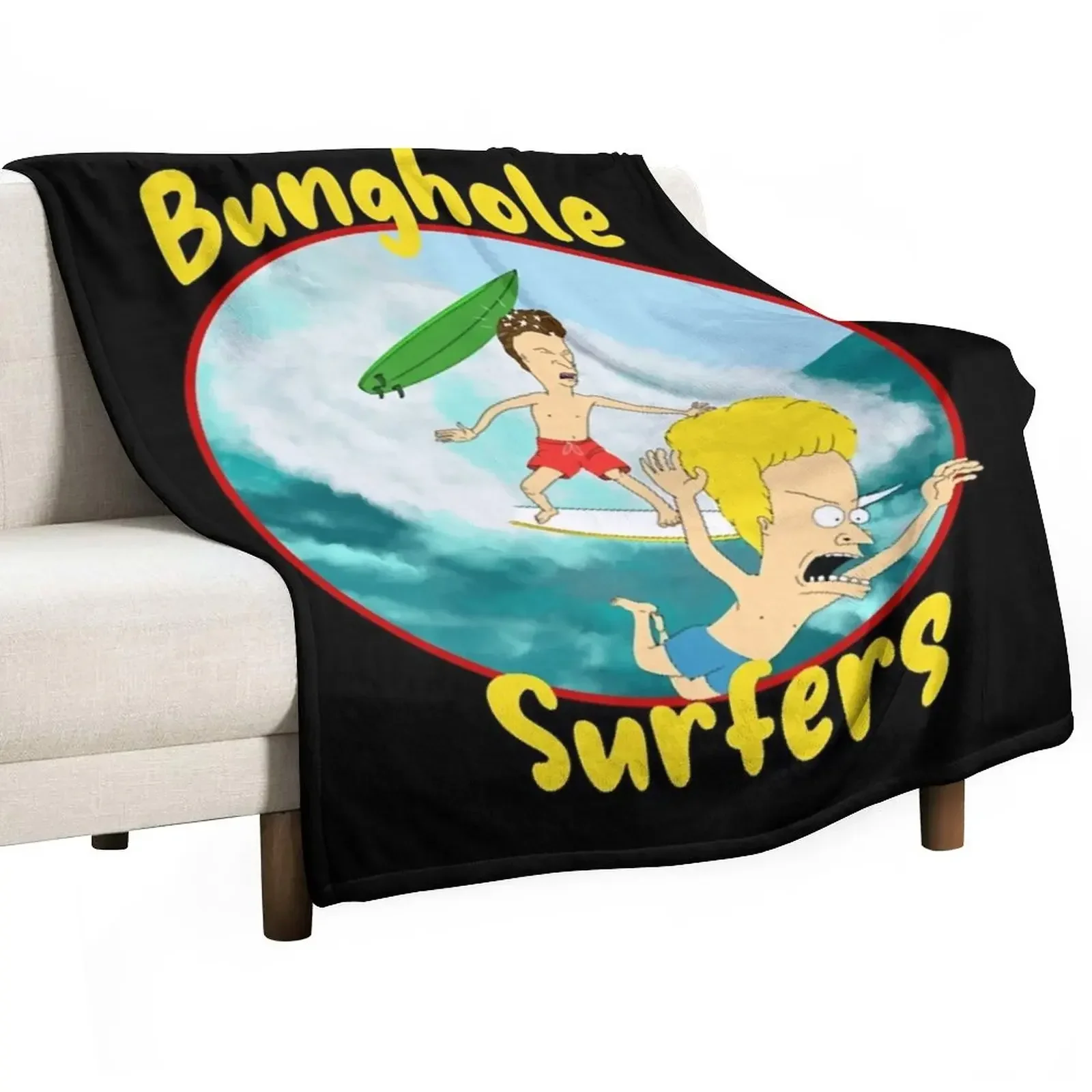 

Bunghole Surfers Throw Blanket Sofa Blankets Sofas Of Decoration funny gift Blankets