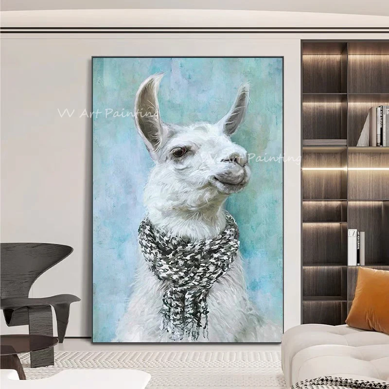 

abstract sitting room 100% hand-made sheep cute knife thick oil canvas painting dining-room wall no framework as a gift decor