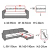 Printed Sofa Cushion Cover Elastic for Living Room Corner Couch Cover Stretch 1/2/3/4 Seater Elasticity Sofa Case Seat Slipcover 4