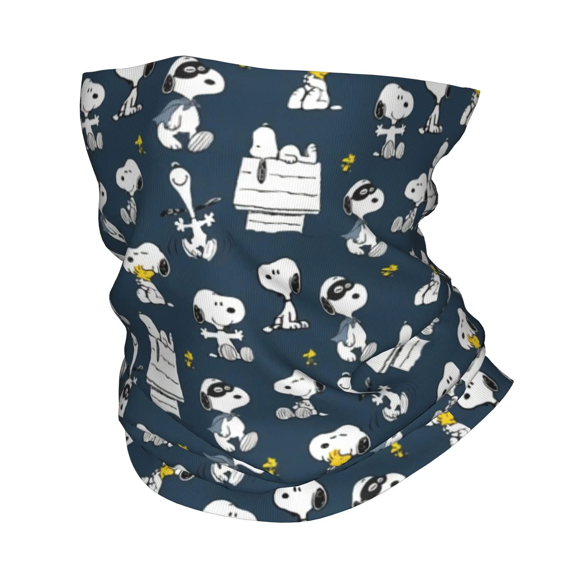 Bandana Custom S-Snoopys Cartoon Pattern Winter Neck Warmer Men Windproof Wrap Face Scarf for Hiking Gaiter Headband