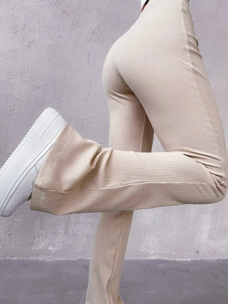 Solid Slim Fit Streetwear Women Pants High Waist Y2k Clothes Pantalones Aesthetic Fashion Trousers Full Length Femininas Pants