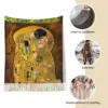 Womens Scarf with Tassel Gustav Klimt The Kiss Large Soft Warm Shawl and Wrap Abstract Freyas Art Daily Wear Pashmina Scarves 4