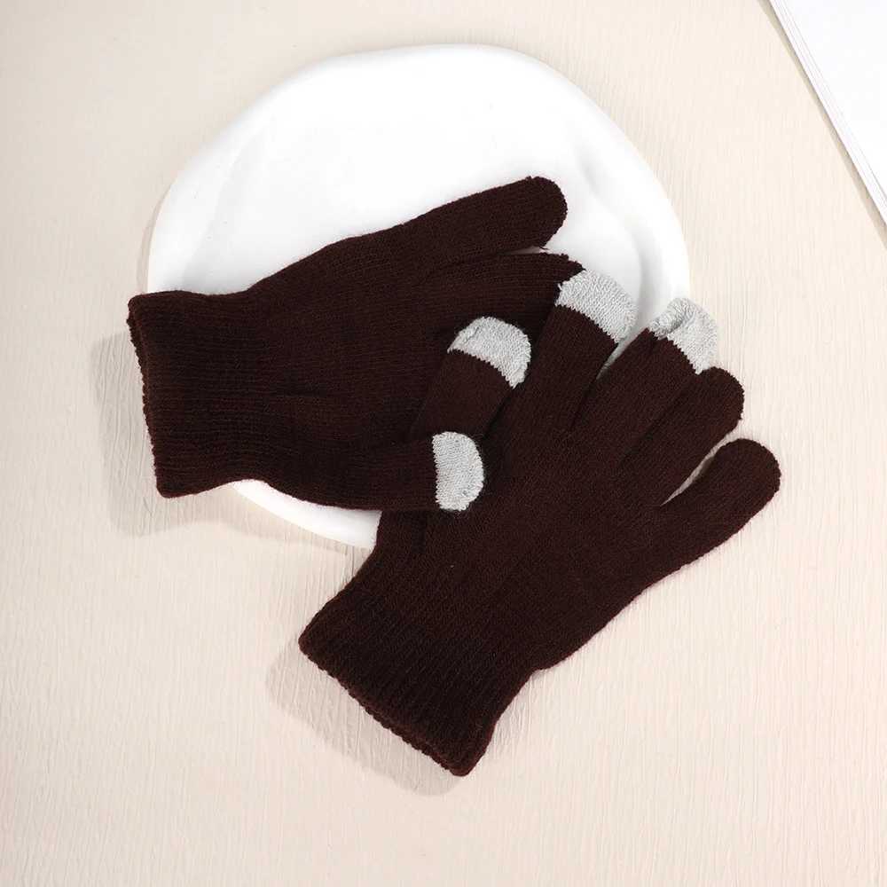 2 Paia Di Guanti Invernali Senza Dita, Termici, In Maglia Elastica, Touch Screen, Unisex, Taglia Unica, Per Uomo E Donna