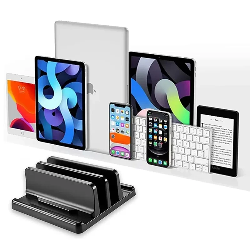 Vaydeer Plastic Vertical Laptop Stand Holder Adjustable Desktop Notebook Dock Space-Saving 3 In 1