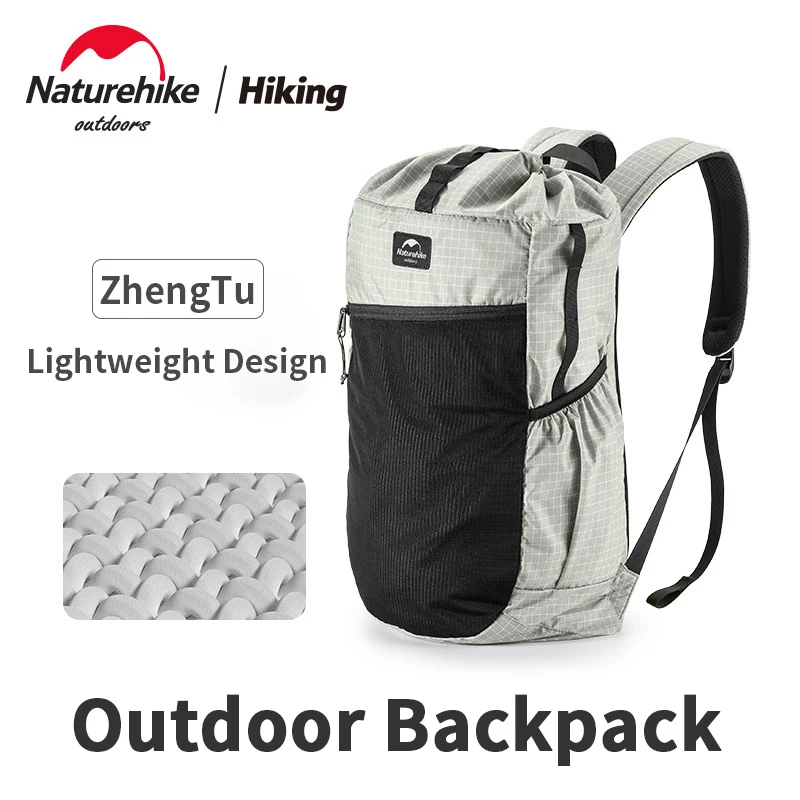 Naturehike Outdoor 20L Lightweight Backpack Waterproof Wear-Resisting High-Capacity Camping Hiking Travel Backpack Eva Cushion
