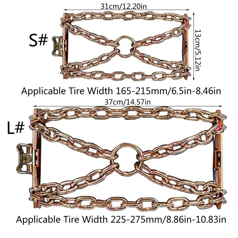 P9JC Winter Anti-skid Chains Mud Road Wheel Alloy Safety Chain Car Trucks Snow Chains