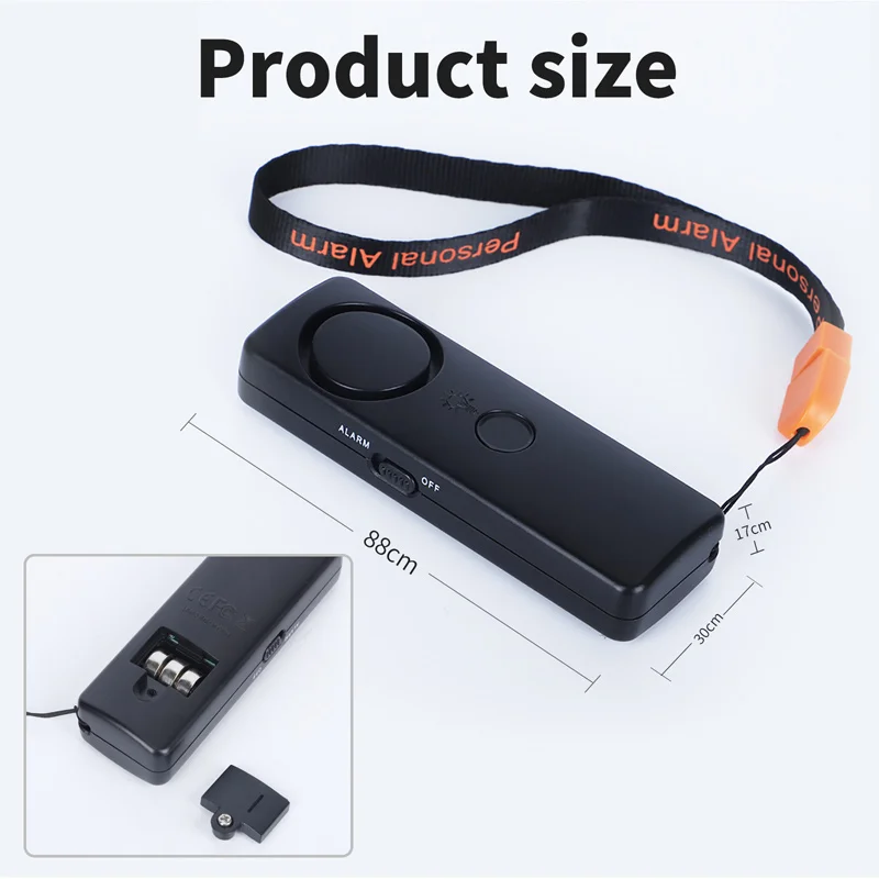 Women Go Out with Anti-robbery Flashlight Alarm Device Ladies Personal Guard Against Thieves Easy to Carry Super Loud LED Light
