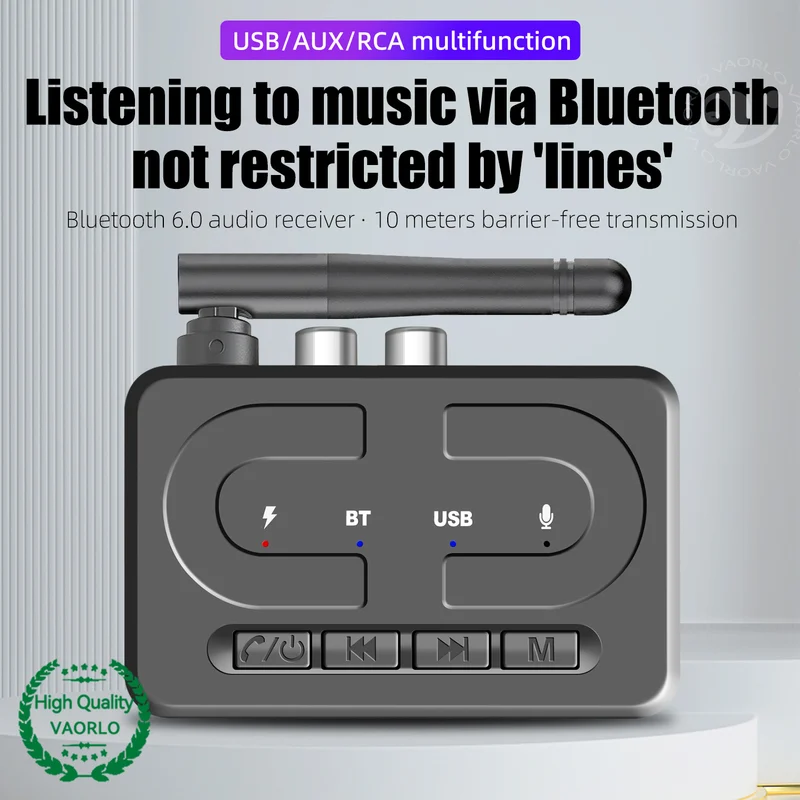 Bluetooth 6.0 Audio Receiver USB U-Disk Music Wireless