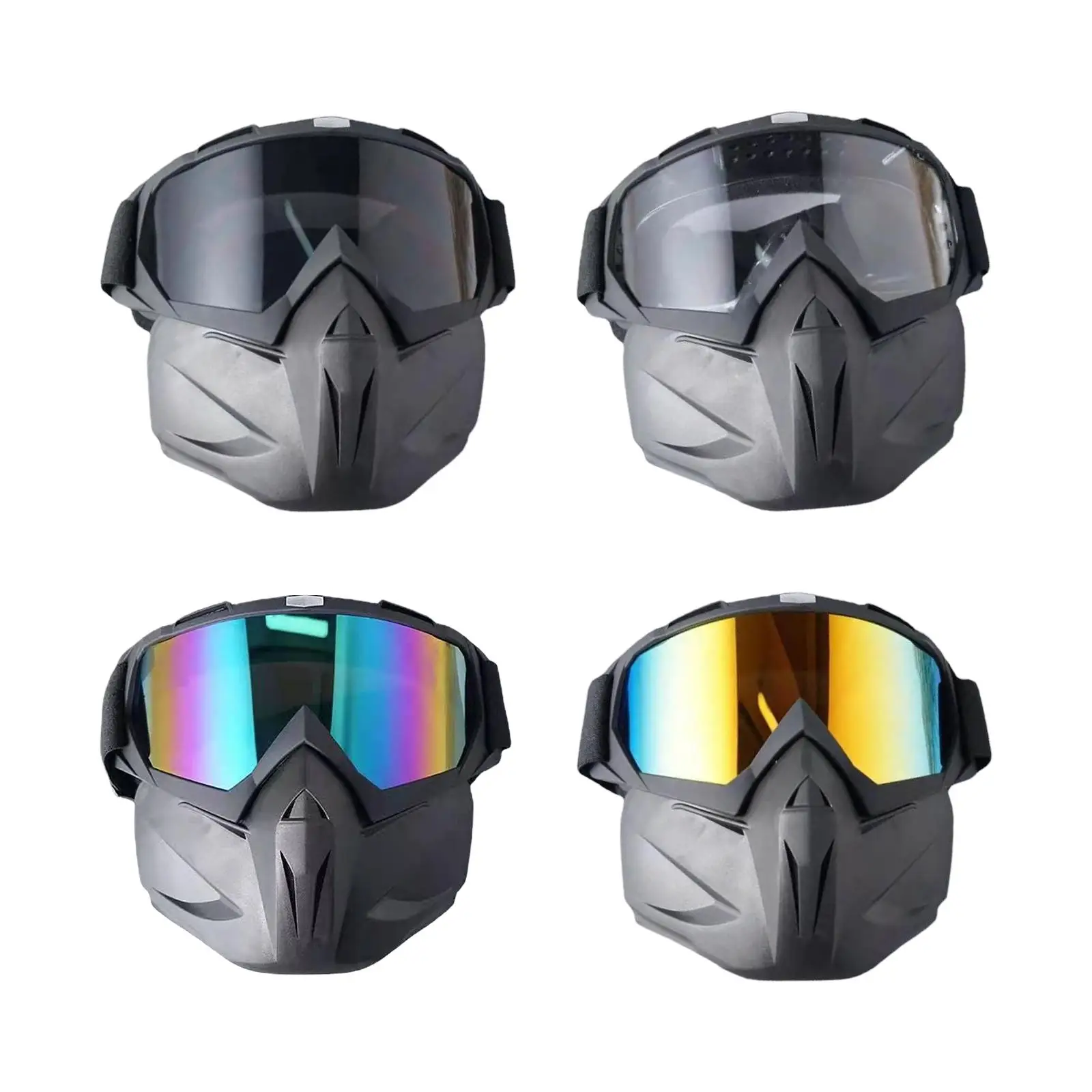 Motorcycle Goggles Mask Adjustable Motocross Sunglasses Removable Protective Glasses Fit for Ski Skiing Snowmobile M