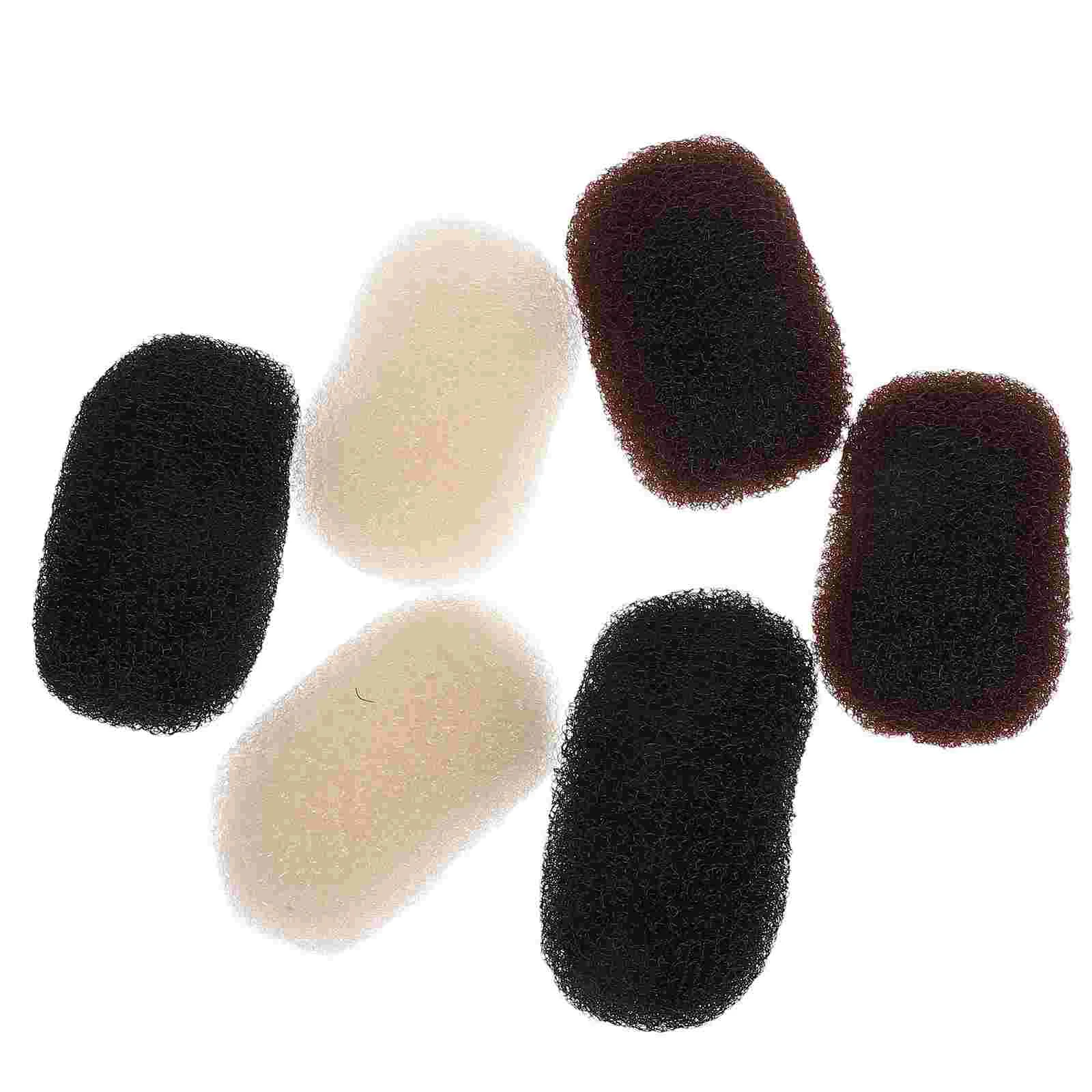6 Pcs Hair Booster Bump Clips Pad Clamp Volume Increase Women Headdress Accessory Padding Bun