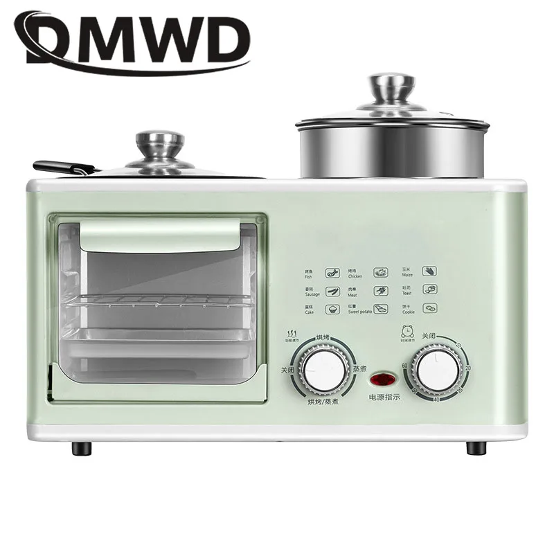 Household  Electric 3 in 1 Breakfast Machine Bread Toaster Oven Omelette Frying Pan Hot Pot Boiler Food Steamer Pasta Cooker EU 3