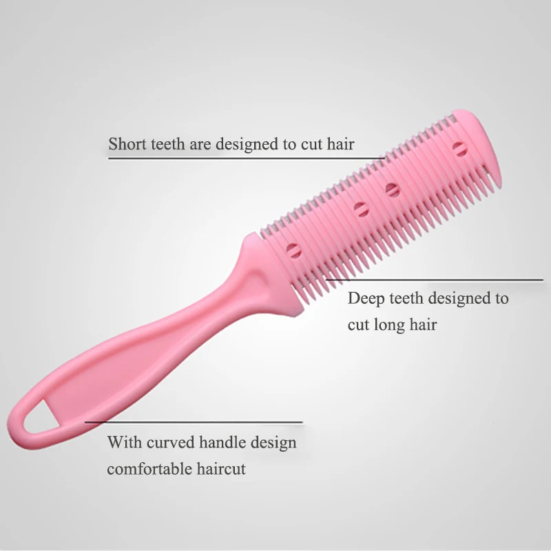 Black Hair Styling Brushes Razor Blade Hair Cutting Thinning Trimming Kids Cutting Comb Salon Barber Styling Accessories