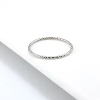 1mm Thin Stackable Ring Stainless Steel Faceted Ring for Women Girl Size 4-10 - Image 4