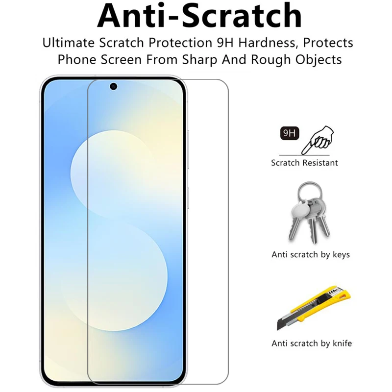 protezione schermo per samsung galaxy s25 fe vetro temperato protettivo su s25fe samsungs25 s 25 25s ef pellicola samsumg samsungs25fe - immagine 4