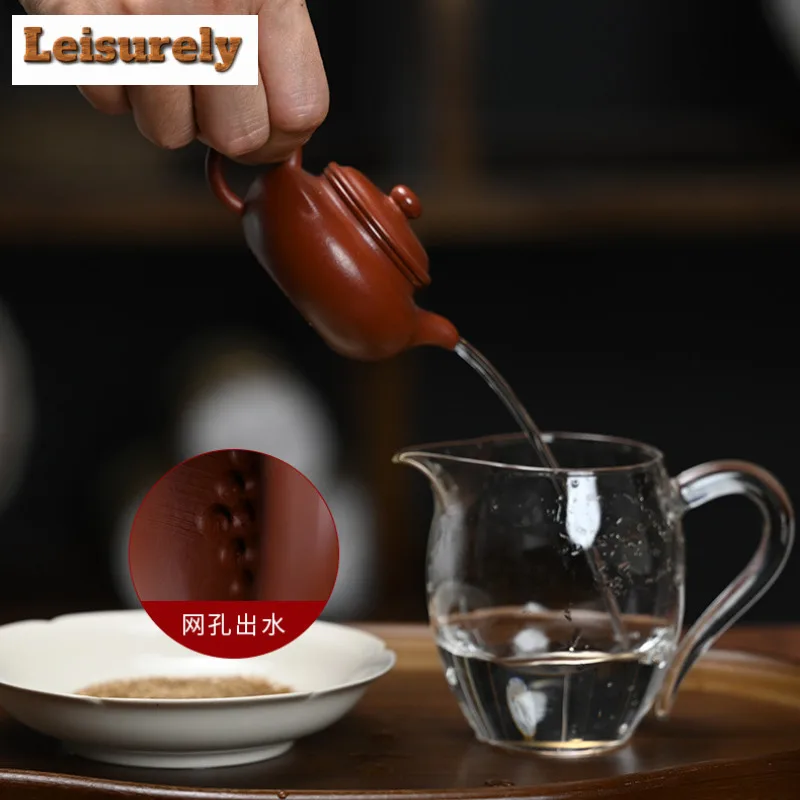 88ml Authentic Yixing Purple Clay Teapots Handmade Antique Pot Raw Ore Dahongpao Mud Kettle Chinese Zisha Tea Set Craft Supplies