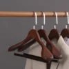 Suit Hanger Flocking High-Quality Wooden Hanger Traceless for Home Bedroom Houseroom 6