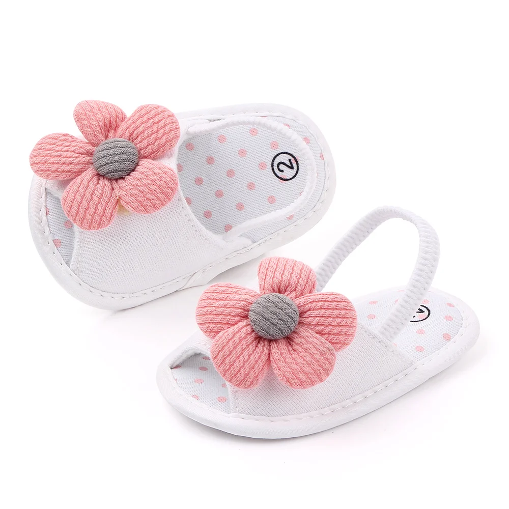 Baby Sandal with Hairband Soft Cotton for Spring and Summer Baby Girl 0-18M