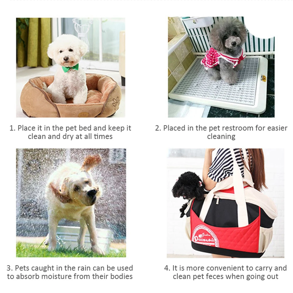 Pet Diaper Super Absorbent Dog Training Pee Pads Disposable Puppy Potty Pads Soakers for Cats Dog Diapers Cage Mat Pet Supplies