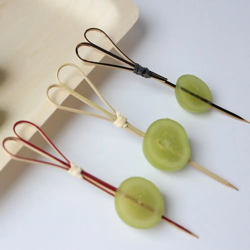100Pcs/bag Cocktail Decorative Bamboo Cocktail Eco-friendly Skewer Toothpick Picks Sticks