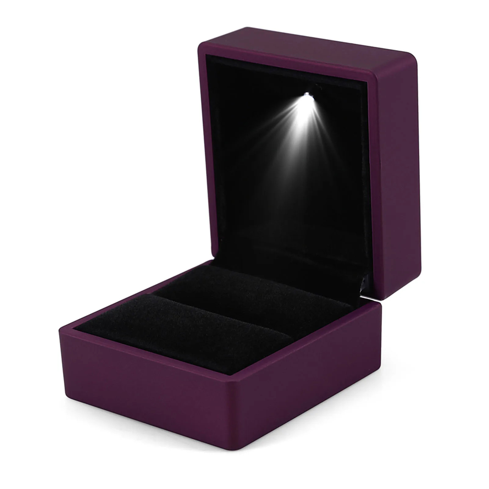 LED Ring Box Ring Storage Case 4 Colors Fashionable LED Lighted Ring Storage Box Jewelry Display Case Gift