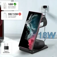 VIKEFON  3 in 1 Wireless Charger Stand for iPhone 16 15 14 13 Samsung Galaxy S23 Apple Watch Airpods Pro Fast Charging Station - Image 3