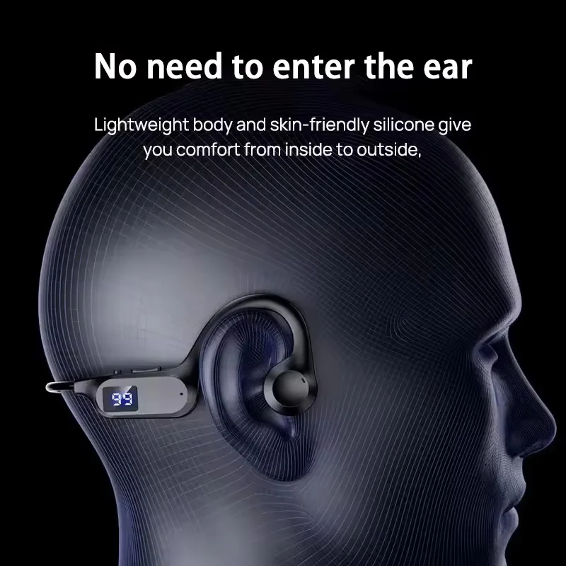 Wireless Earphone Bone Conduction Sport Swimming Bluetooth Compatible Headphone Hand-free With Mic For Running X7 Earbuds 3