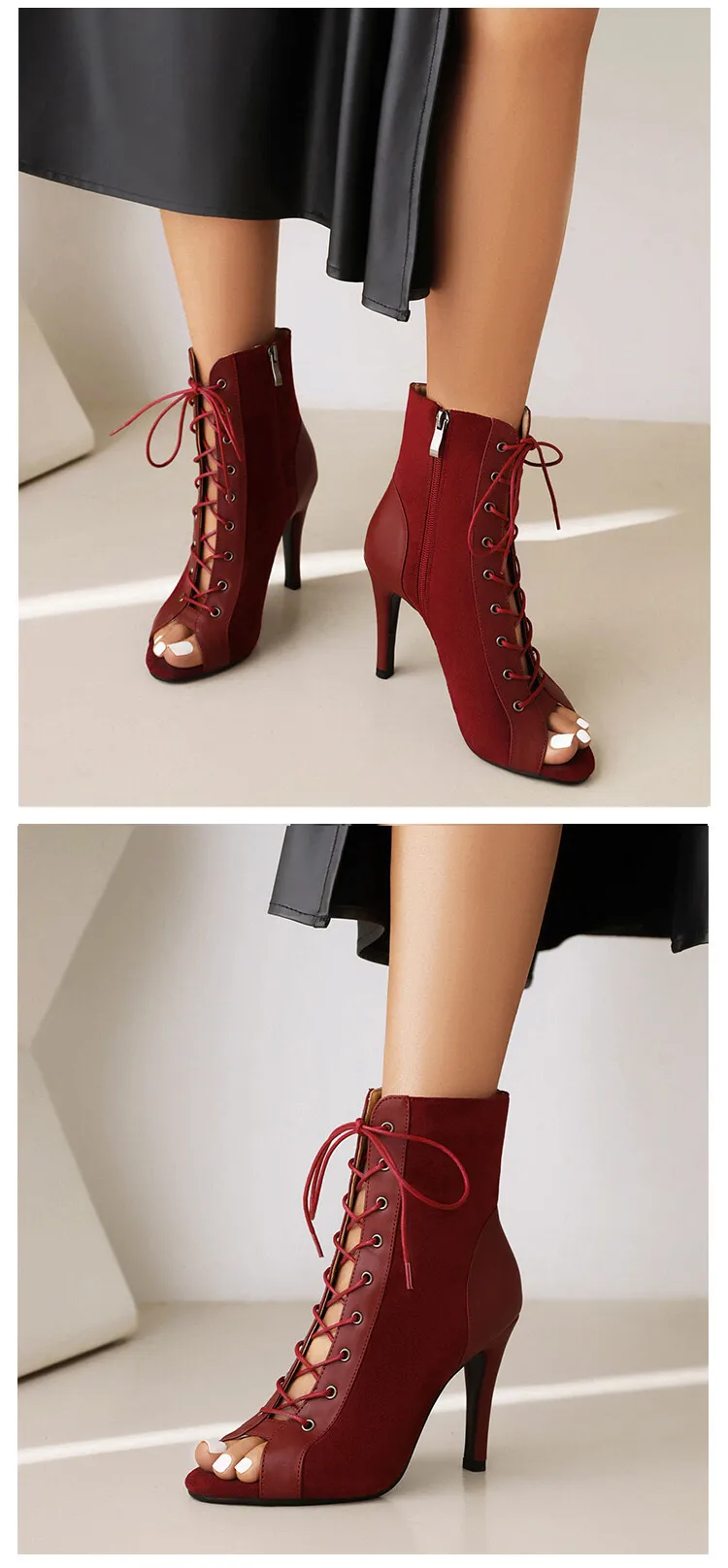 Latin Dance Heels Shoes for Women Party Boots High Heels Black Sandals Sexy Brand New Latin for Ballroom Jazz Stilettos Boots